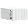 Cabinet de chevet mural avec tiroir Blanc 33 x 34,5 x 20 cm 617636617636