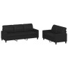 Ensemble de canapés 2 pcs avec coussins Noir Similicuir 617639617639