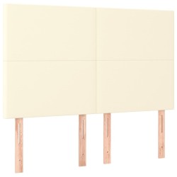 Tête de lit à LED Crème 144x5x118/128 cm Similicuir 617641617641