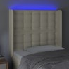 Tête de lit à LED Crème 103x16x118/128 cm Similicuir 617642617642