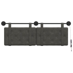 Tête de lit suspendue Avec lumière LED Noir PU antique 617645617645