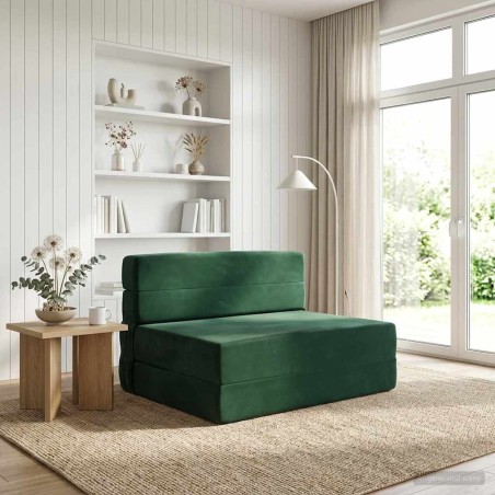 Canapé-lit pliable Vert foncé 70 x 72 x 60 cm Tissu 617652617652