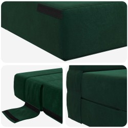 Canapé-lit pliable Vert foncé 70 x 72 x 60 cm Tissu 617652617652