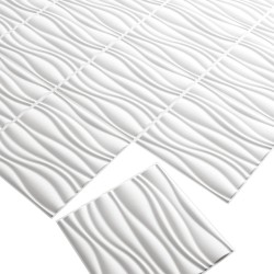 Panneaux muraux 12 pcs 50 x 50 cm Blanc 617654617654
