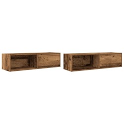 Meubles TV 2 pcs vieux bois 100x31x25,5 cm bois d'ingénierie 617655617655