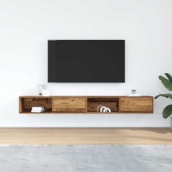 Meubles TV 2 pcs vieux bois 100x31x25,5 cm bois d'ingénierie 617655617655