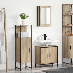 Ensemble de mobilier de salle de bain avec étagère 3 pcs Marron 617661617661