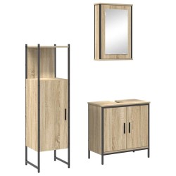 Ensemble de mobilier de salle de bain avec étagère 3 pcs Marron 617661617661