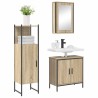 Ensemble de mobilier de salle de bain avec étagère 3 pcs Marron 617661617661