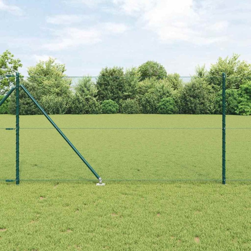 Clôture hexagonale avec poteau 100 x 1 m Acier recouvert de PVC 617671617671