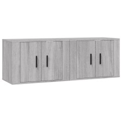 Meubles TV muraux 2 pcs sonoma gris 57x34,5x40 cm 617672617672