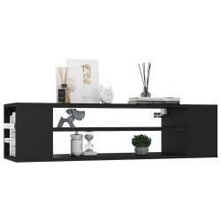 Meuble TV suspendu Noir 100x30x26,5 cm Bois d’ingénierie 617680617680