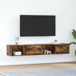 Meubles TV 2 pcs chêne fumé 80x31x25,5 cm bois d'ingénierie 617681617681