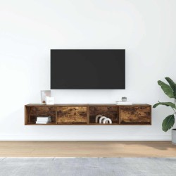 Meubles TV 2 pcs chêne fumé 80x31x25,5 cm bois d'ingénierie 617681617681