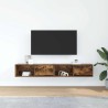 Meubles TV 2 pcs chêne fumé 80x31x25,5 cm bois d'ingénierie 617681617681