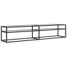 Meuble TV transparent 200x40x40,5 cm verre trempé 617693617693