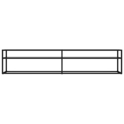 Meuble TV transparent 200x40x40,5 cm verre trempé 617693617693