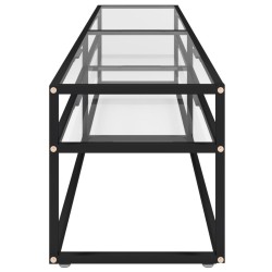 Meuble TV transparent 200x40x40,5 cm verre trempé 617693617693