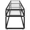 Meuble TV transparent 200x40x40,5 cm verre trempé 617693617693