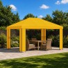 Pavillon 4 × 3 m Jaune Polyester et Acier 190 gsm 617696617696