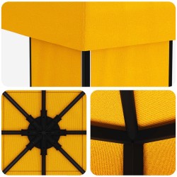 Pavillon 4 × 3 m Jaune Polyester et Acier 190 gsm 617696617696