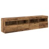 Meubles TV muraux avec LED 2 pcs Bois Ancien 80 x 30 x 40 cm 617698617698