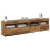 Meubles TV muraux avec LED 2 pcs Bois Ancien 80 x 30 x 40 cm 617698617698