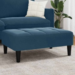 Repose-pied bleu 77x55x31 cm velours 617706617706