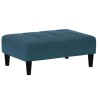 Repose-pied bleu 77x55x31 cm velours 617706617706