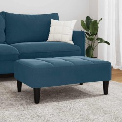 Repose-pied bleu 77x55x31 cm velours 617706617706