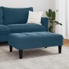 Repose-pied bleu 77x55x31 cm velours 617706617706