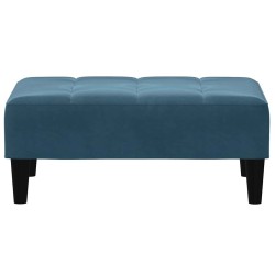 Repose-pied bleu 77x55x31 cm velours 617706617706
