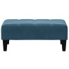 Repose-pied bleu 77x55x31 cm velours 617706617706