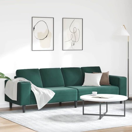 Canapé de salon Vert foncé 250 x 77 x 76 cm 617707617707