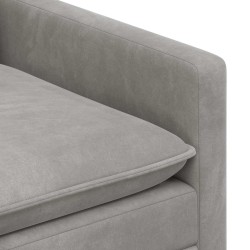 Canapé Gris clair 76 x 81 x 87,5 cm Velours 617712617712