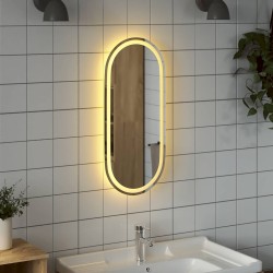 Miroir de salle de bain à LED 80x35 cm ovale 617713617713