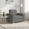 Canapé/Fauteuil gris clair 100x77x82 cm en tissu velours côtelé 617717617717