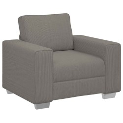 Canapé/Fauteuil gris clair 100x77x82 cm en tissu velours côtelé 617717617717