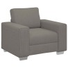 Canapé/Fauteuil gris clair 100x77x82 cm en tissu velours côtelé 617717617717