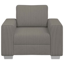 Canapé/Fauteuil gris clair 100x77x82 cm en tissu velours côtelé 617717617717