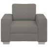 Canapé/Fauteuil gris clair 100x77x82 cm en tissu velours côtelé 617717617717