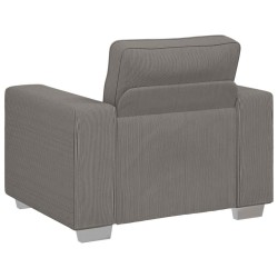 Canapé/Fauteuil gris clair 100x77x82 cm en tissu velours côtelé 617717617717