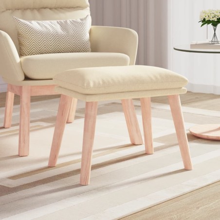 Repose-pied Crème 45x29,5x35 cm Tissu 617728617728