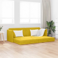 Canapé-lit au sol Jaune 213 x 70 x 77 cm Velours 617734617734