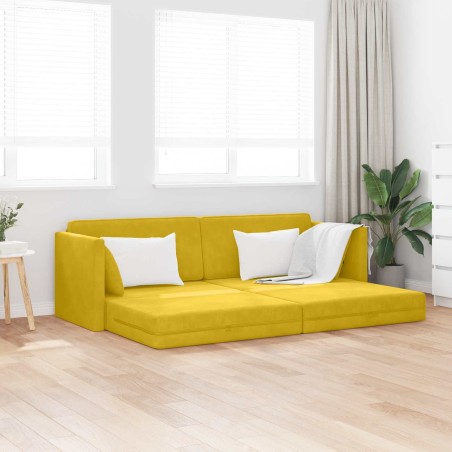 Canapé-lit au sol Jaune 213 x 70 x 77 cm Velours 617734617734