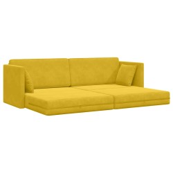 Canapé-lit au sol Jaune 213 x 70 x 77 cm Velours 617734617734