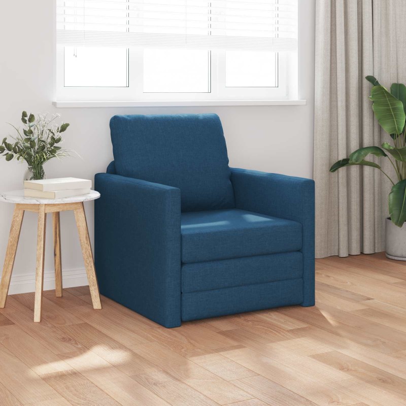 Canapé-Lit Bleu 74 x 77 x 81 cm tissu 617737617737