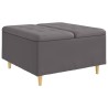 Pouf de rangement avec coussin Gris 80 x 80 x 45 cm Simili cuir 617738617738