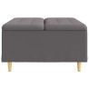 Pouf de rangement avec coussin Gris 80 x 80 x 45 cm Simili cuir 617738617738