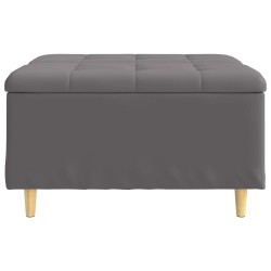 Pouf de rangement avec coussin Gris 80 x 80 x 45 cm Simili cuir 617738617738